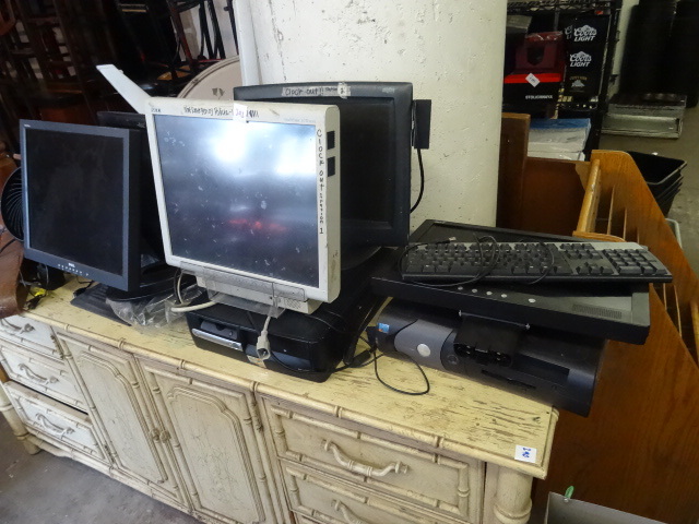 lot 292 image: 4 Computer Screens and 2 Computers