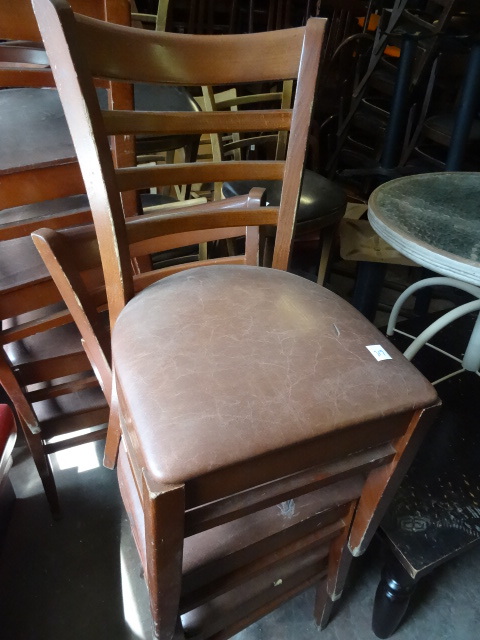 lot 317 image: 8 Wood Framed Restaurant Chairs,