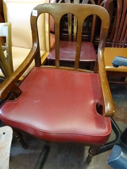lot 321 image: 3 Wood Framed Chairs