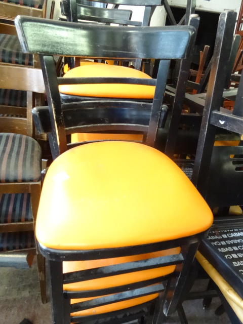 lot 325 image: 20 Wood Framed Restaurant Chairs