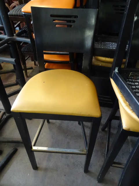lot 326 image: 8 Wood Framed Stools 30 Seat Height