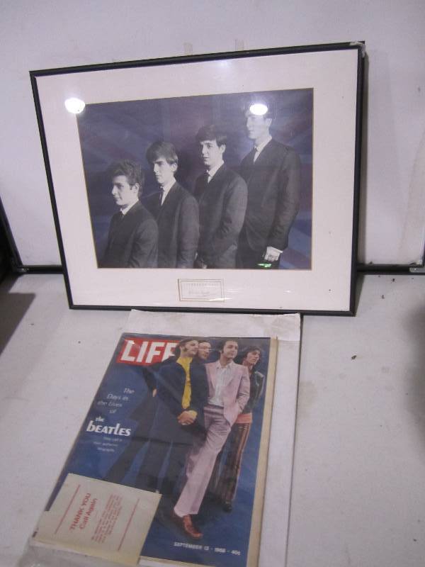 lot 65 image: Beatles magazine cover and picture...
