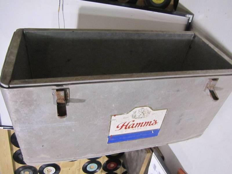 lot 67 image: Metal Hamms cooler...