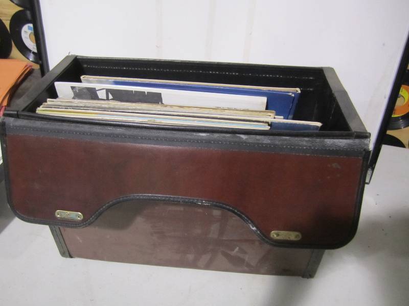 lot 79 image: Vintage case with vinyl records...
