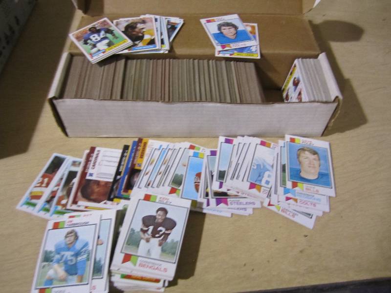 lot 148 image: Box of assorted football cards from...
