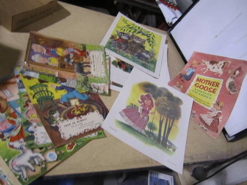 lot 166 image: Lot of vintage nursery rhyme poster...