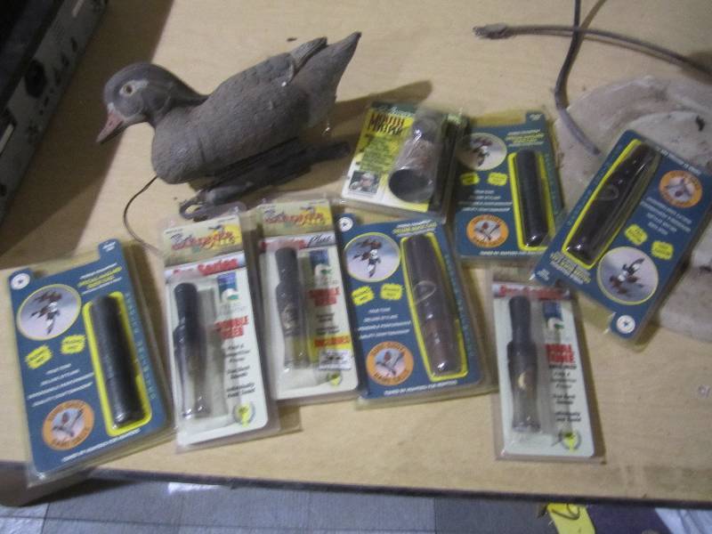 lot 185 image: Lot of duck calls and decoys...