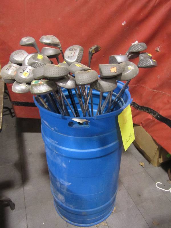 lot 206 image: Large lot of golf clubs...