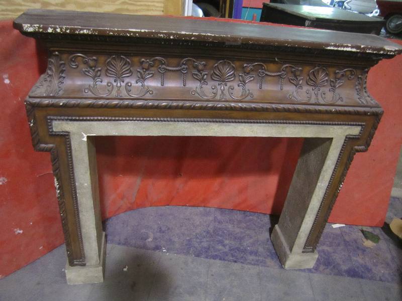 lot 247 image: Fire place surround, hollow cast...