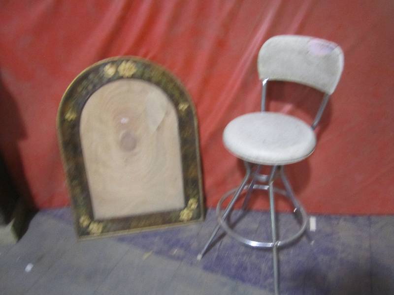 lot 298 image: Vintage stool and chair...