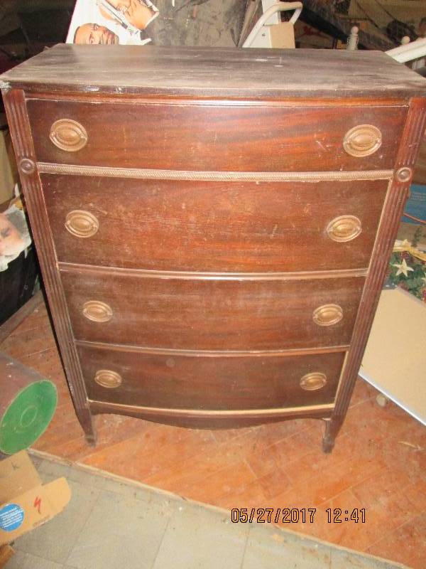 lot 17 image: Antique dresser, 34 wide 47 tall...