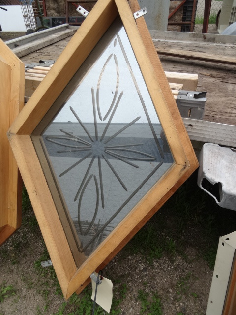 lot 125 image: Diamond Beveled Bowtie wood frame w...