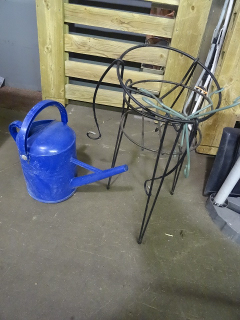 lot 21 image: Metal Flower Pot Stands (3), watere...
