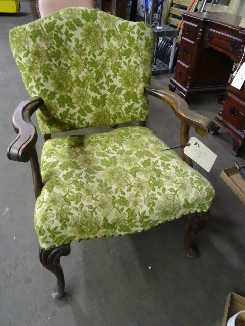 lot 30 image: Vintage Chair, green...