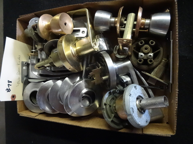 lot 78 image: Assorted door knobs, used...