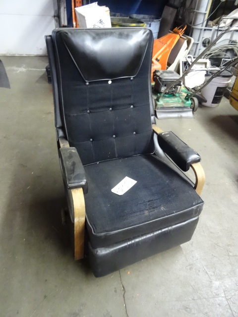 lot 208 image: Black Leather Rocker...