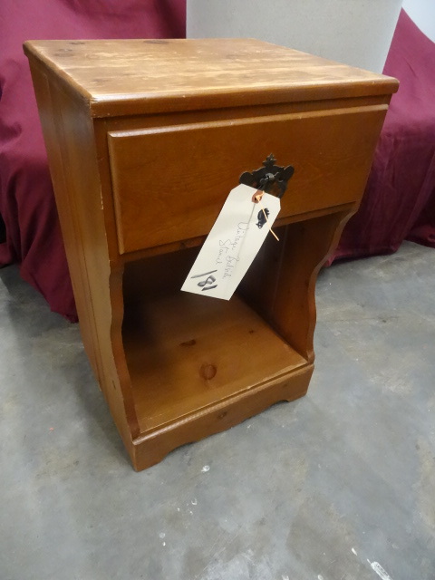 lot 181 image: Vintage bedside stand, scuffs & scr...
