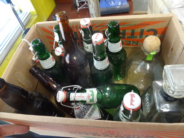 lot 162 image: Assorted Glass Bottles for repurpos...