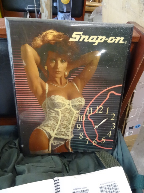 lot 97 image: Snap-On Collectors Clock, 11 x 23...