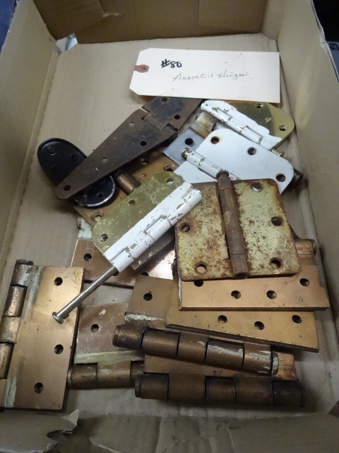 lot 80 image: Assorted hinges, various styles and...