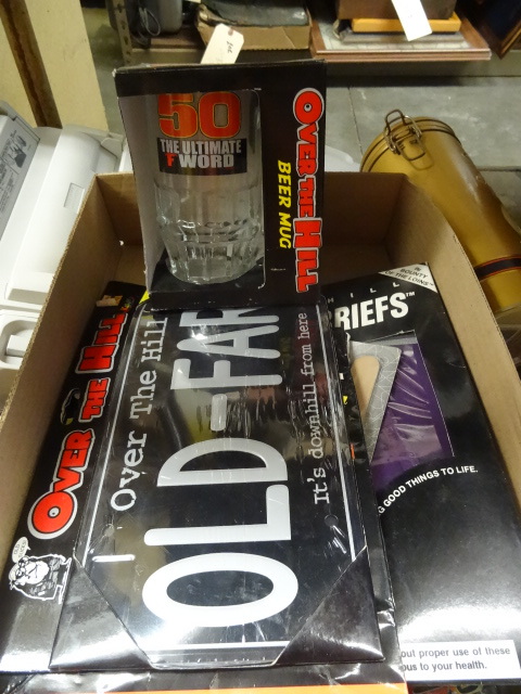 lot 82 image: Over-the-Hill gag gift assortment...