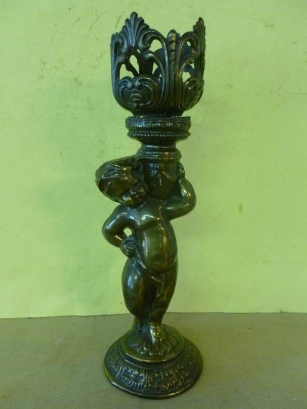 lot 119 image: Cast Metal Candle Holder