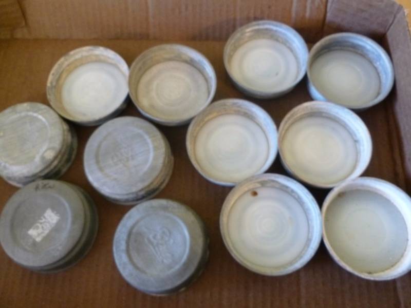 lot 150 image: Vintage Zinc Lids