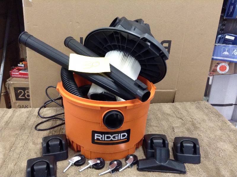 lot 30 image: RIDGID 6 gallon high performance wet dry vac Never used
