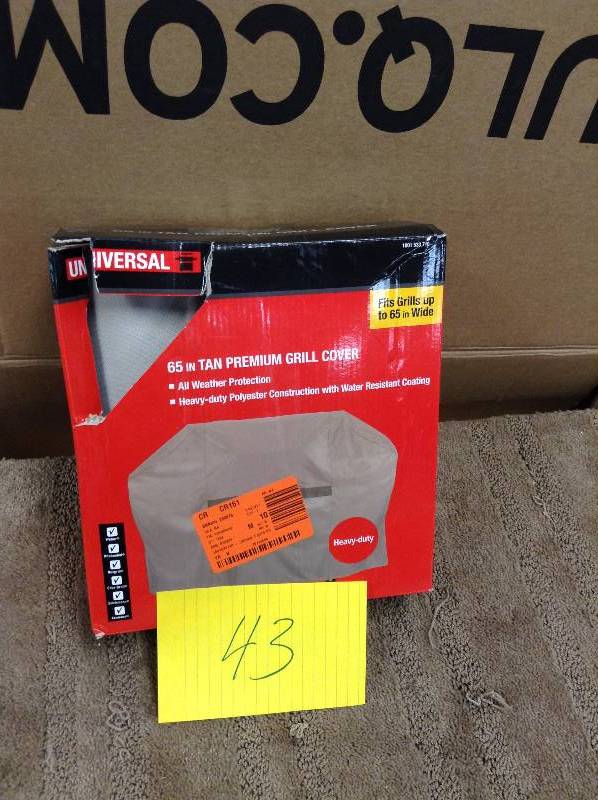 lot 43 image: 65 in. Tan Premium Grill Cover