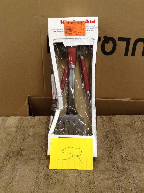 lot 52 image: KitchenAid 2 Piece Stainless Steel Grillling Tool Set