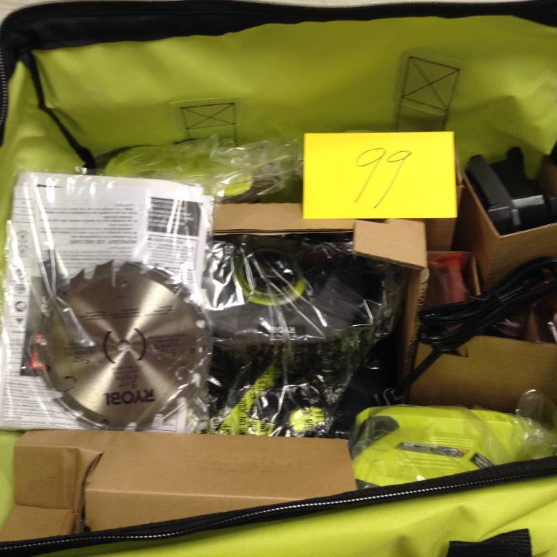lot 99 image: Ryobi Tool Sets One 18Volt LithiumIon Super Combo Kit 4 PC