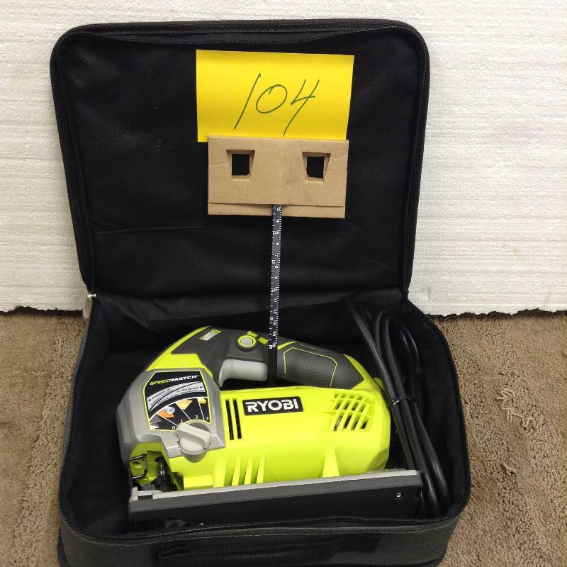 lot 104 image: Ryobi 6.1-Amp Variable Speed Orbital Jigsaw with Speed Match