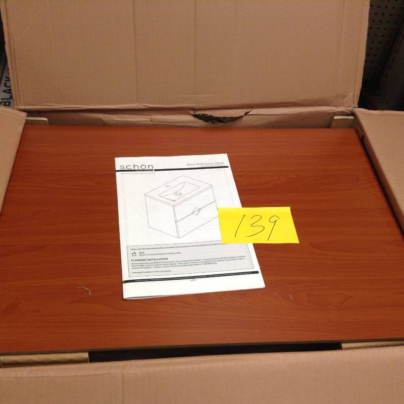lot 139 image: Schon Esley Wall Hung Vanity in White