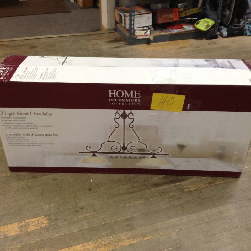 lot 140 image: Home Decorators 2 LightIsland Chandelier New