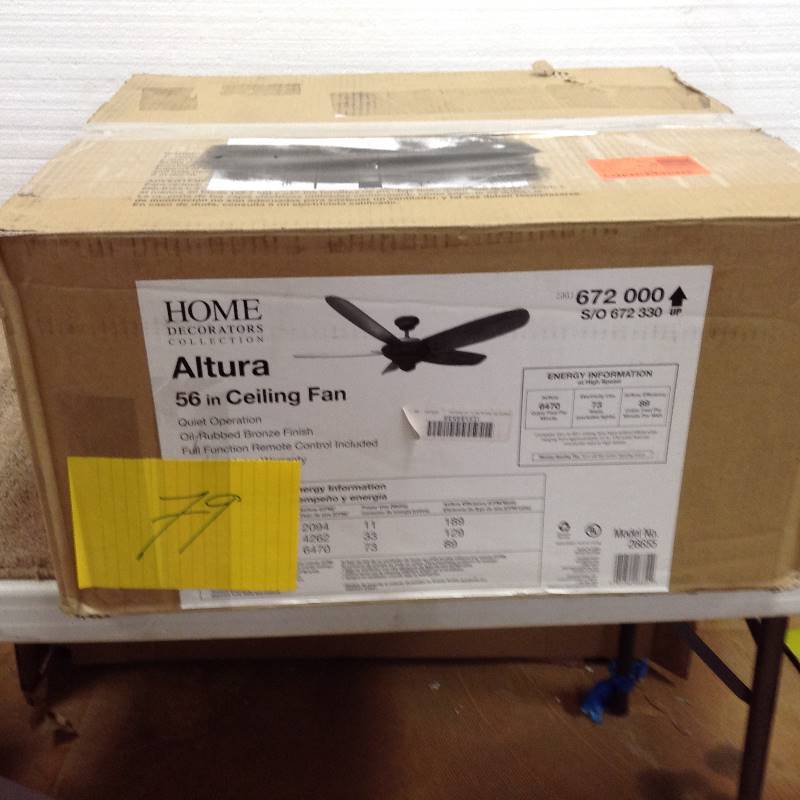 lot 79 image: Home Altura 56 in Ceiling Fan open box