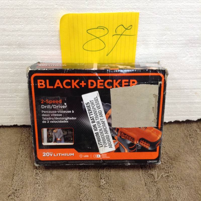 lot 87 image: Black & Decker 20V Max Cordless Lithium Ion 2 Speed Tool Only
