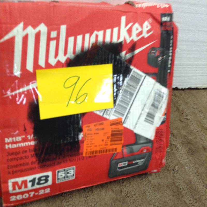 lot 96 image: Milwaukee 2611-20 M18 2611 Hammer Drill Driver used in working condition