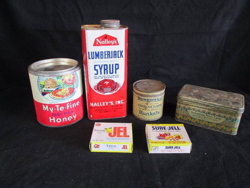 lot 58 image: Vintage Syrup & Honey Tins