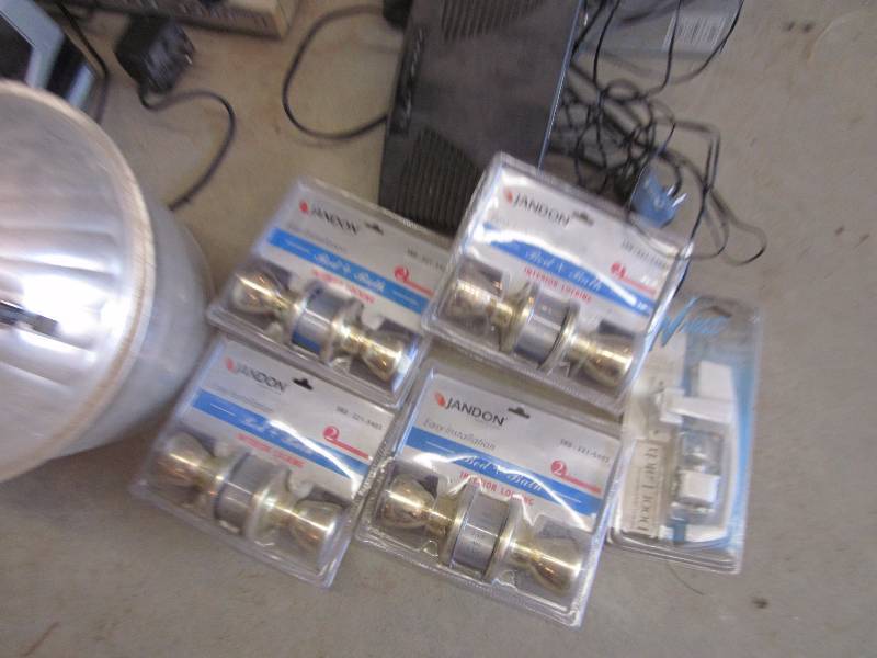 lot 165 image: Interior Locking Door Sets, Security Camera System, & Security Light
