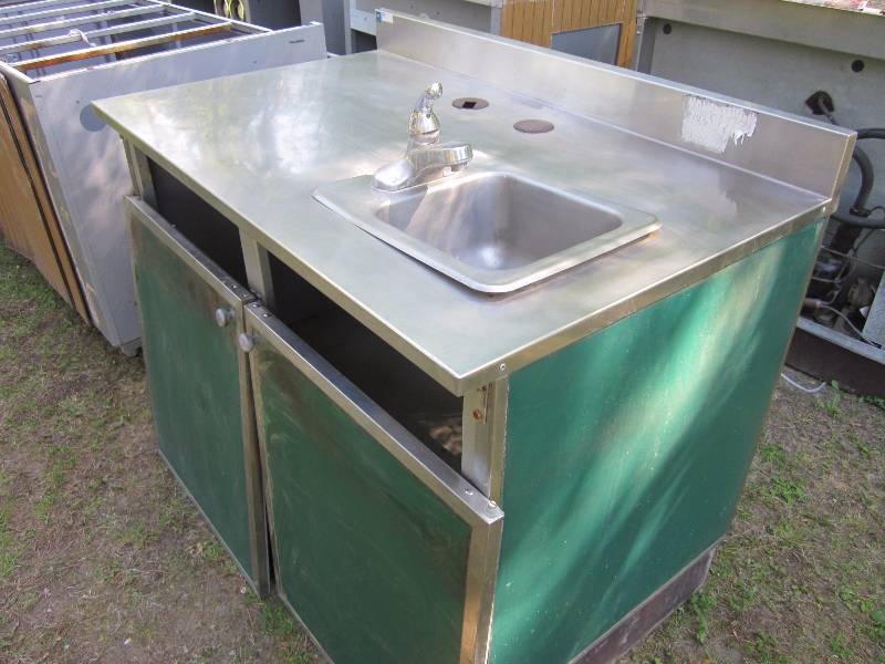 lot 168 image: Stainless Steel Counter with Sink.