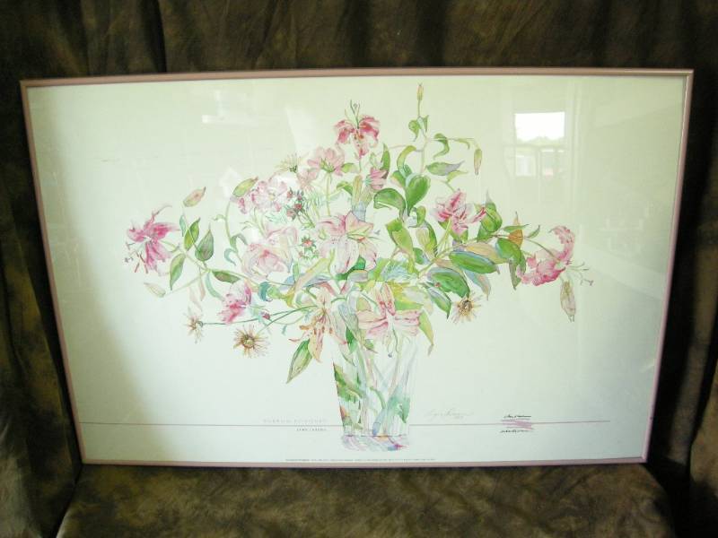 lot 96 image: Lynn Larson Rubrum Bouquet Print