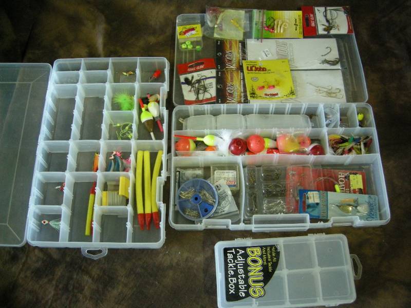 lot 111 image: Fishing Tackle Keepers and Contents