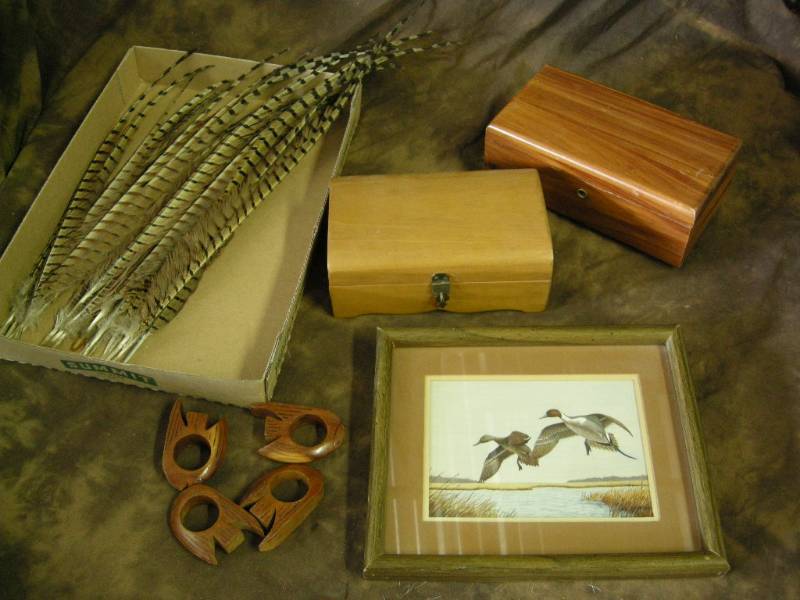lot 127 image: Pintails, Pheasant, Wood Boxes