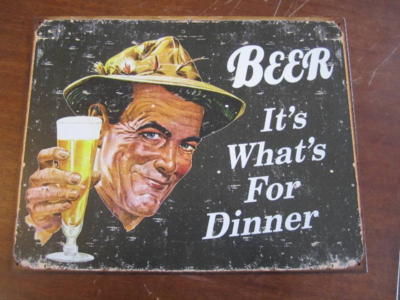 lot 15 image: Metal beer sign...