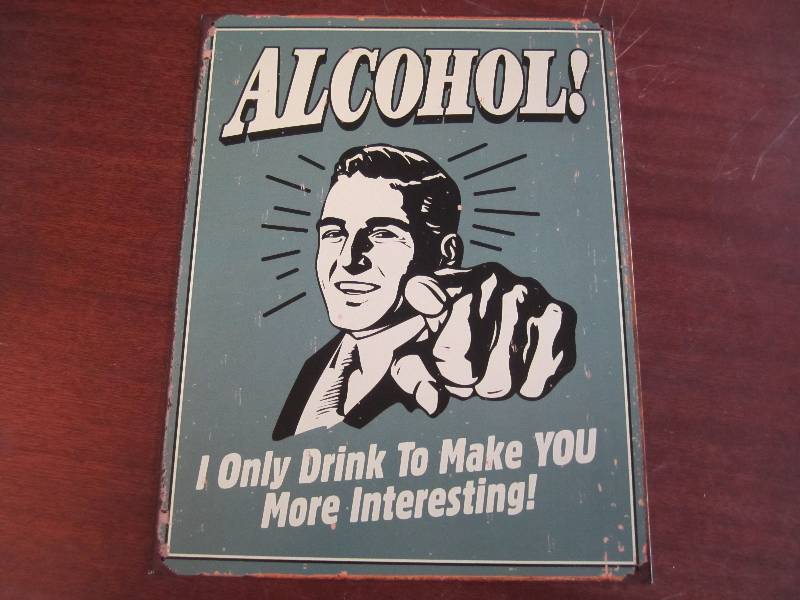 lot 17 image: Metal humorous sign...