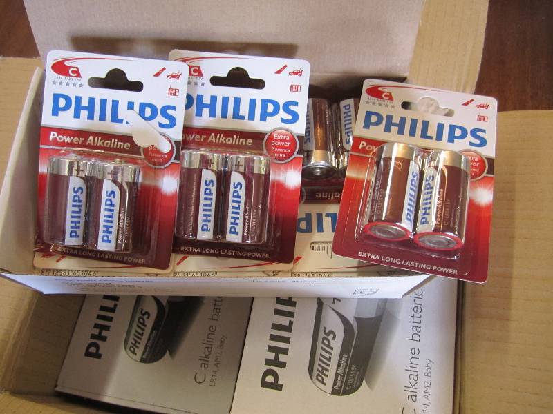 lot 56 image: Case of size C alkaline batteries. ...