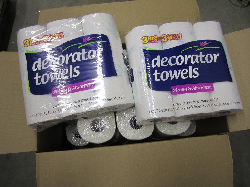 lot 75 image: Case of 2 ply paper towels. 10 3pks...