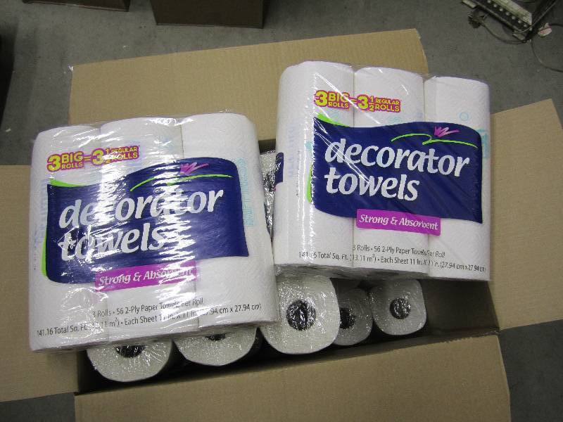 lot 76 image: Case of 2 ply paper towels. 10 3pks...