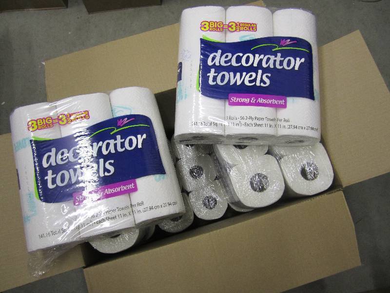 lot 77 image: Case of 2 ply paper towels. 10 3pks...