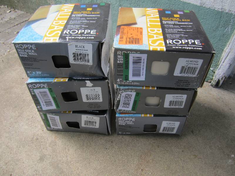 lot 102 image: 6 boxes self-stick vinyl wall base....